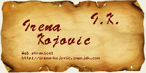 Irena Kojović vizit kartica